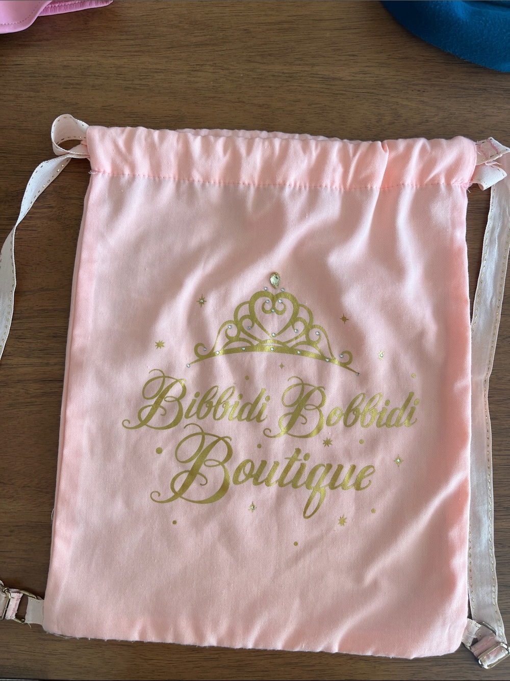 Pink Bibbidi Bobbidy Botique Drawstring Kids Backpack